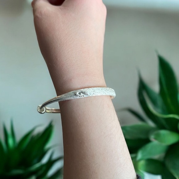 FINE 99.9% SILVER ADJUSTABLE PEACOCK BANGLE - Picture 6 of 7